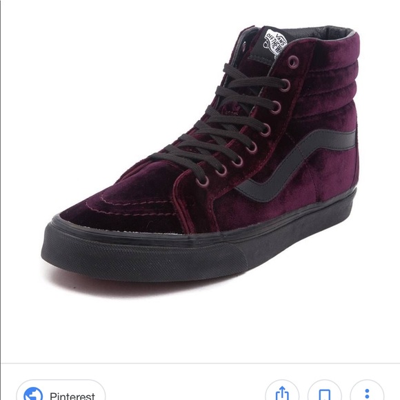 velvet high top vans